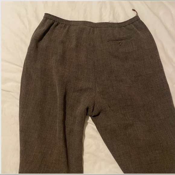 High Rise Trouser Work Business Casual Chic Minimalist Modern Hipster Boho Pants - Picture 2 of 5